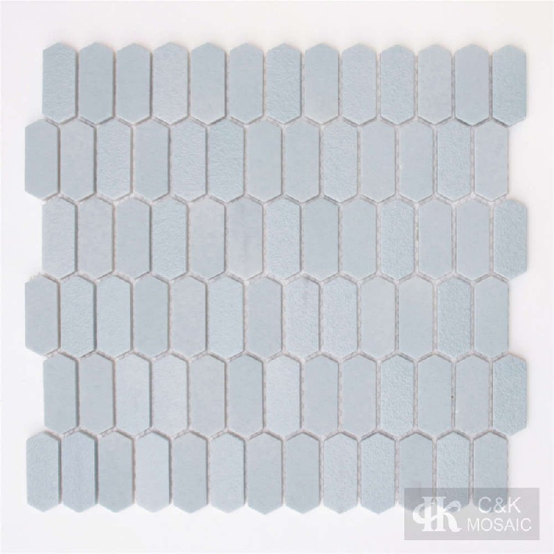 Hot Selling Blue Hexagon Glass Recycled Glass Mosaic For Bathroom MNZM7001