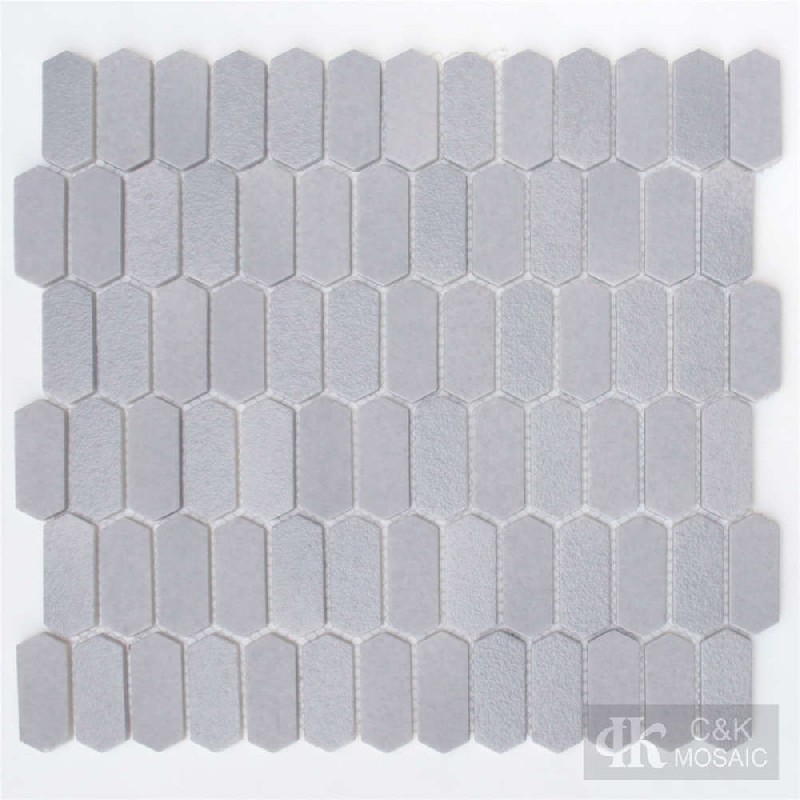 Hot Selling Grey Hexagon Glass Recycled Glass Mosaic For Bathroom MNZM2006