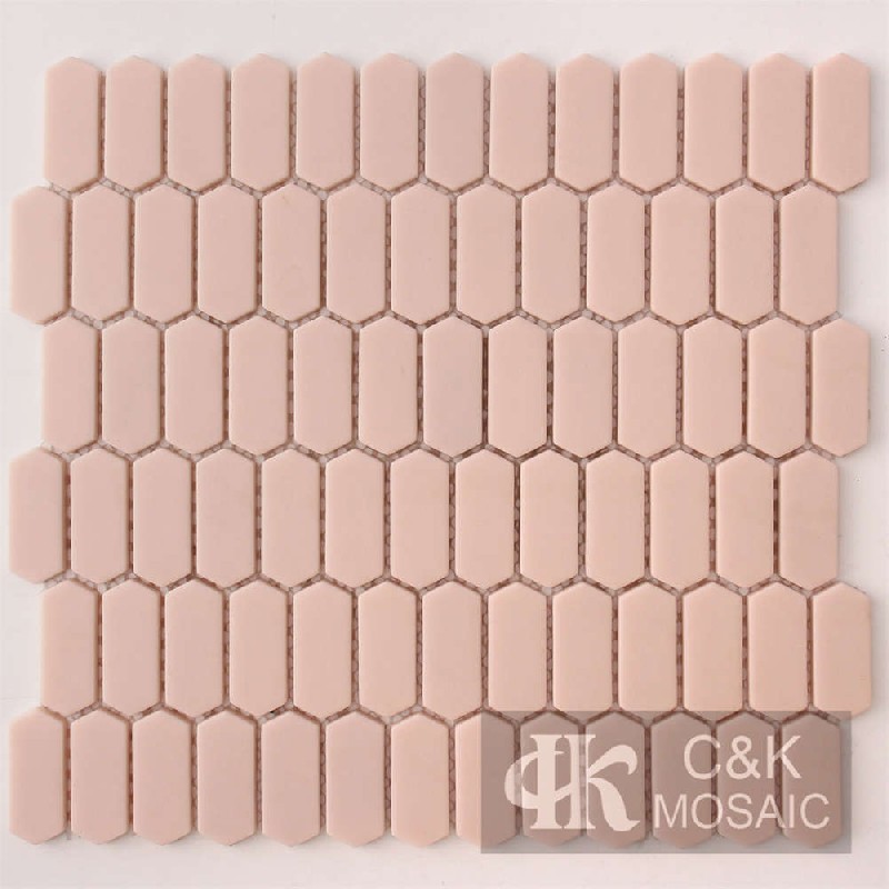 Hot selling Pink Picket Glass Recycled glass mosaic for backsplash SZM110