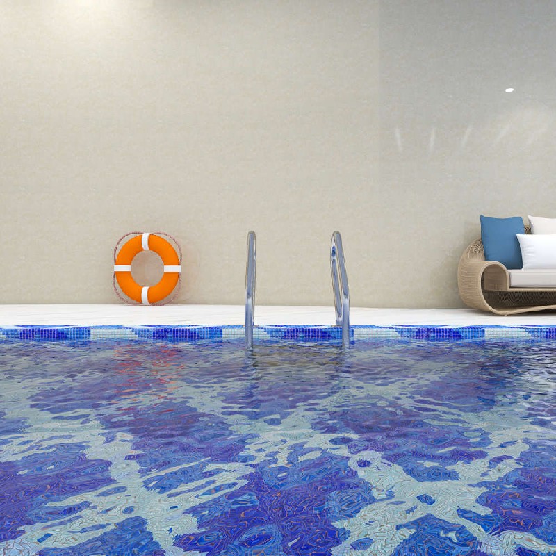 Unique Blue Glass Swimming Pool Mosaic Symphony CK0002