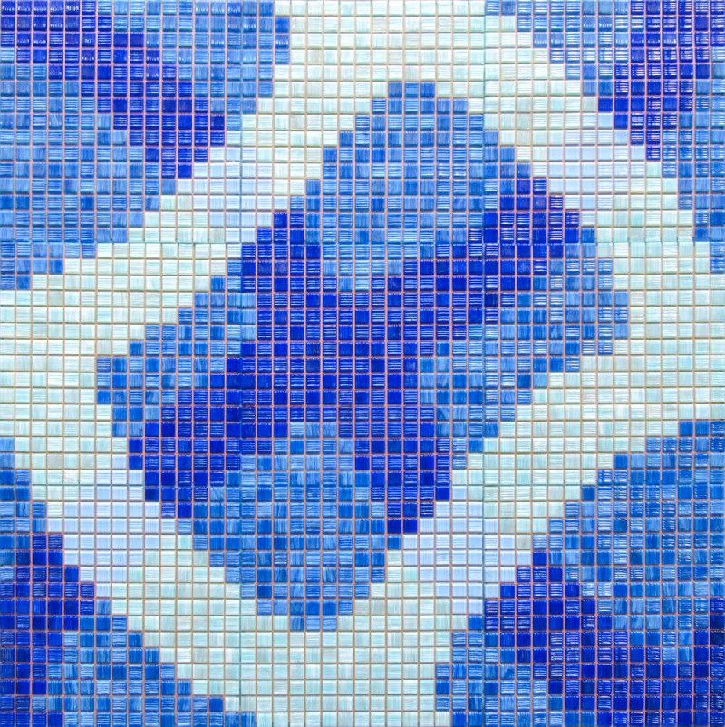 Unique Blue Glass Swimming Pool Mosaic Symphony CK0002