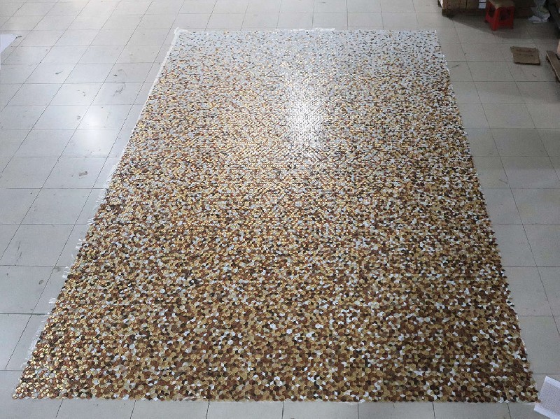 Unique Golden Diamond Glass Mosaic Tiles for Bar Wall Gradation CK0006