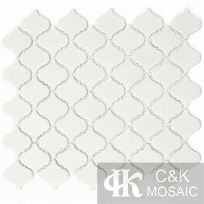 Fashion White Lantern Glass Recycled glass mosaic for backsplash SEM100