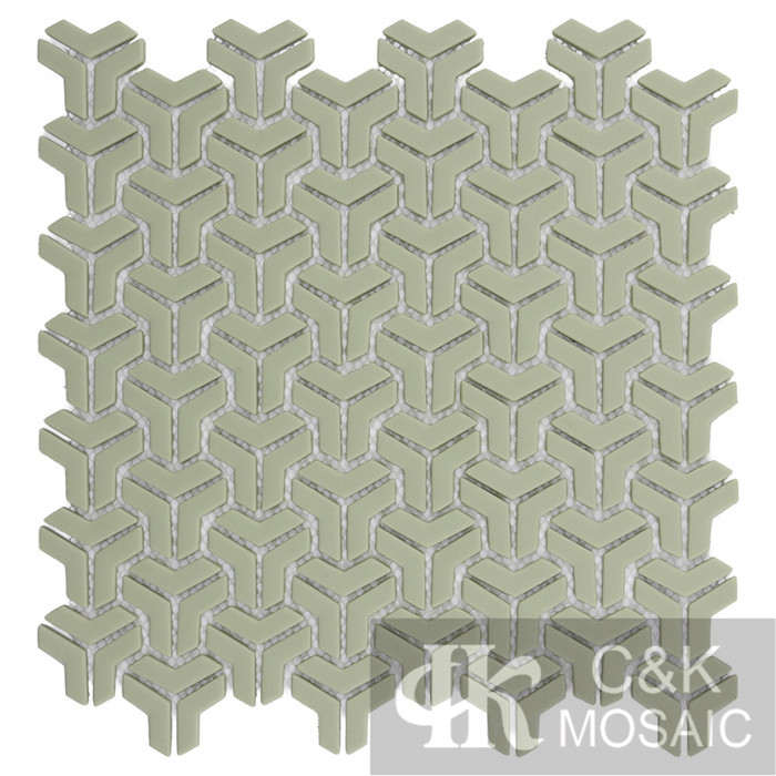 Unique Grey Chevron Glass Recycled glass mosaic for backsplash SAM111F