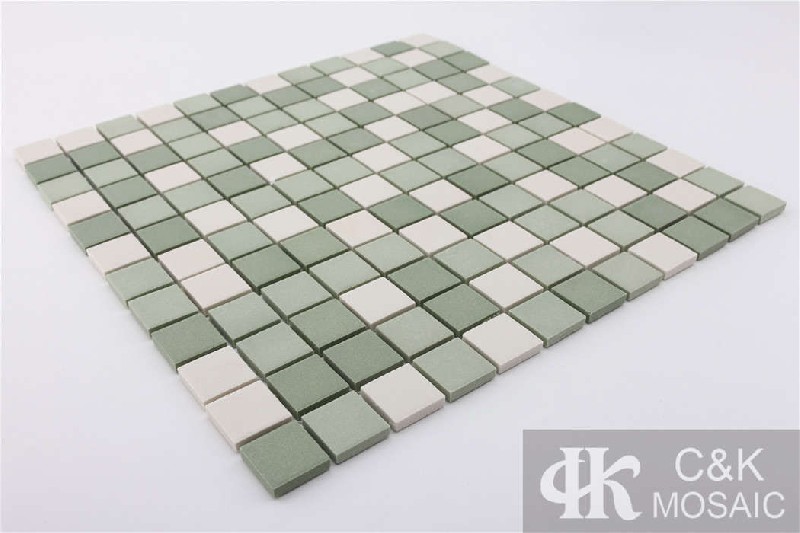 Green Mixed Square Ceramic Mosaic Tile for Wall and Floor MTSM6002