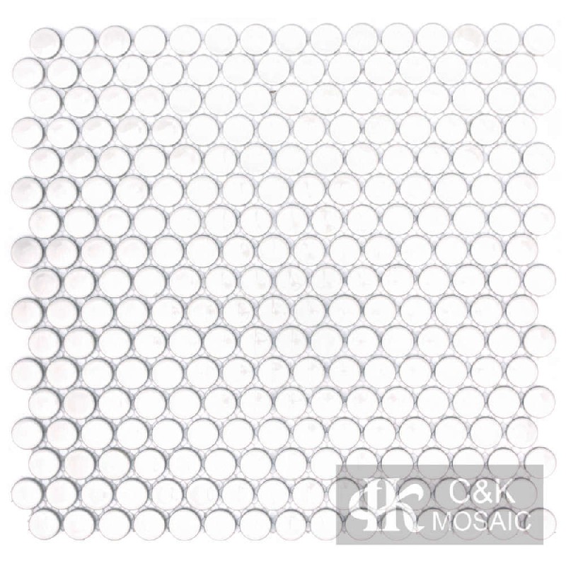 Fashion White Round Ceramic Mosaic Tile for Wall and Floor AL27