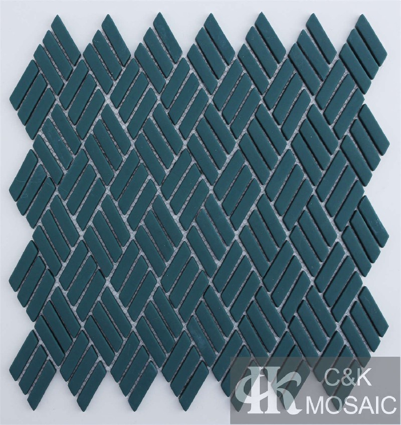 Hot selling Blue Square Glass Recycled glass mosaic for backsplash SXM107