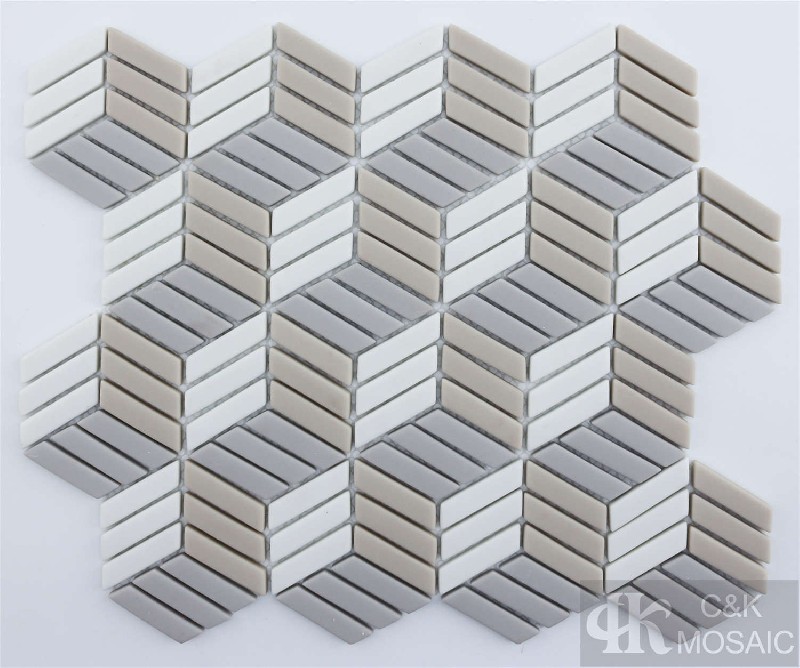Hot selling Grey Square Glass Recycled glass mosaic for backsplash MSXM3004D