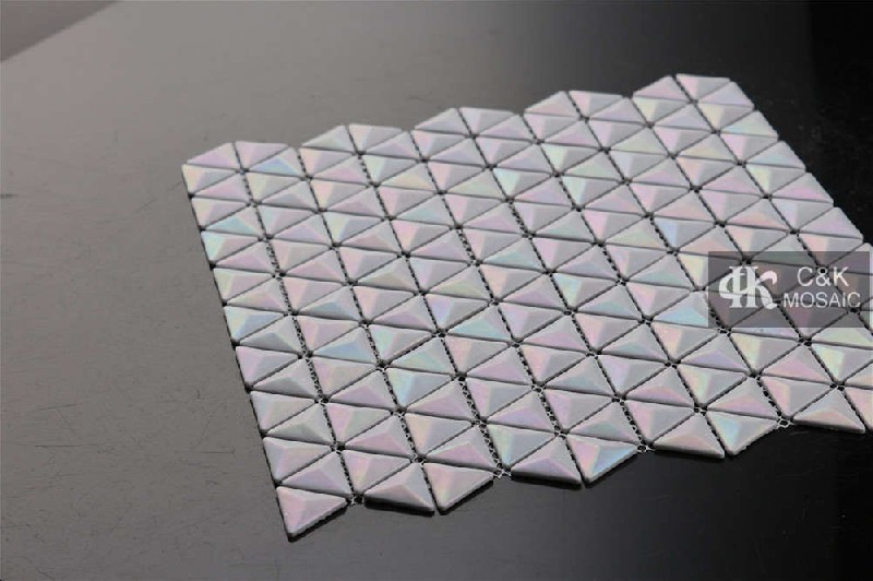 Fashion Grey Triangle Glass Recycled glass mosaic for backsplash SJR88