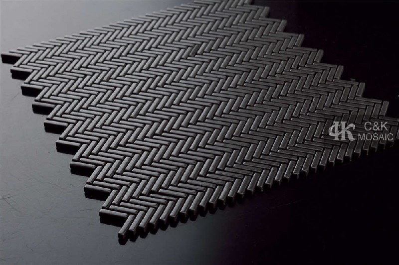 Hot selling Black Rectangle Glass Recycled glass mosaic for backsplash 525SBG57Z