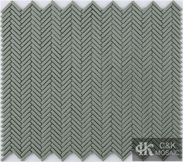Hot selling Green Rectangle Glass Recycled glass mosaic for backsplash 525SBG106Z