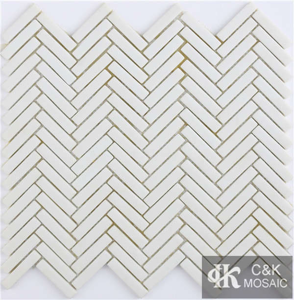 Hot selling White Rectangle Glass Recycled glass mosaic for backsplash 1048SBM100Z