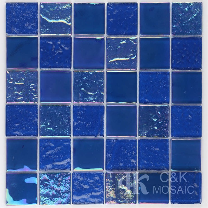 Crystal Black Mixed Square Glass Mosaic Tiles for Swimming Pool MCSW8007