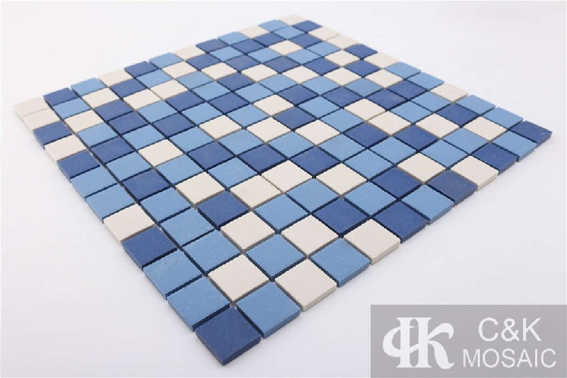 Blue Mixed Square Ceramic Mosaic Tile for Pool MTSM7005