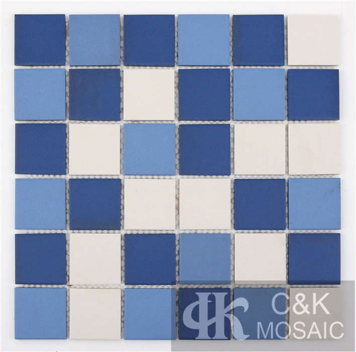 Blue Mixed Square Ceramic Mosaic Tile for Pool MTSM7008