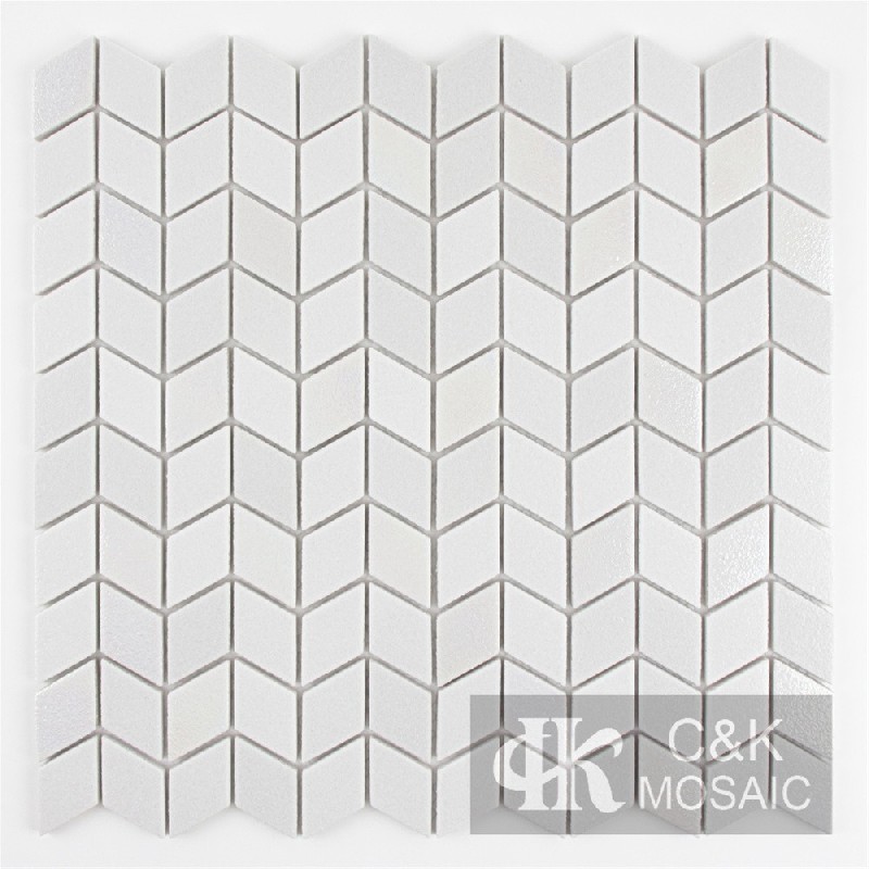 Fashion White Diamond Recycled Glass Mosaic For Backsplash MNLW1001Z