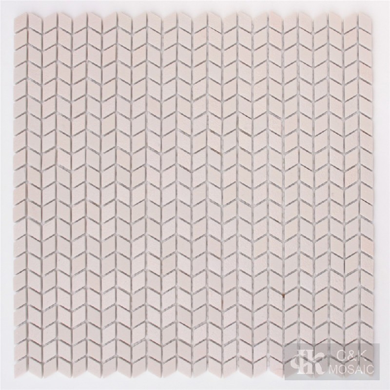 Hot Selling Pink Diamond Recycled Glass Mosaic For Kitchen MNLM4002Z