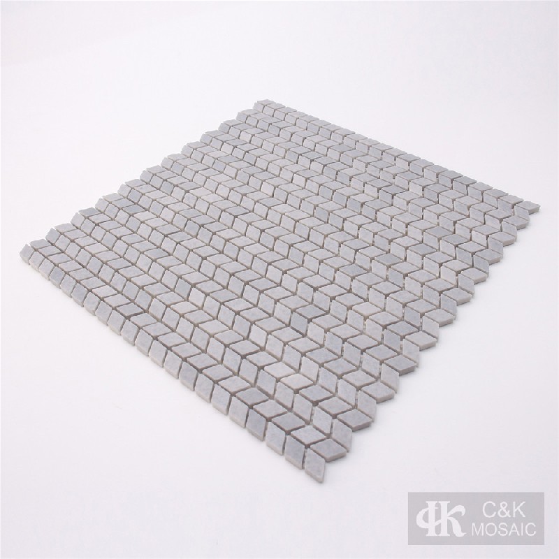 Hot Selling Grey Diamond Recycled Glass Mosaic For Kitchen MNLM2007Z