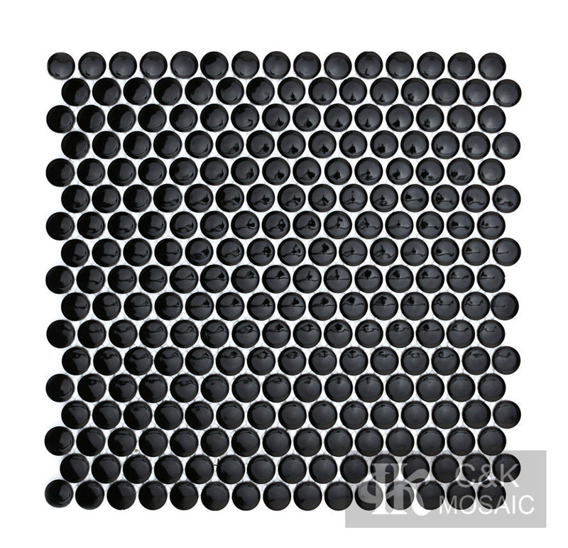 New Black Round Ceramic Mosaic Tile for Wall and Floor AL28